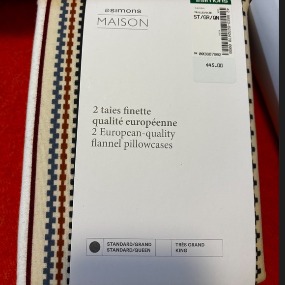 Queen rustic 100% cotton Northern stripes flannel bedsheet set made in EU NWT - Picture 7 of 11
